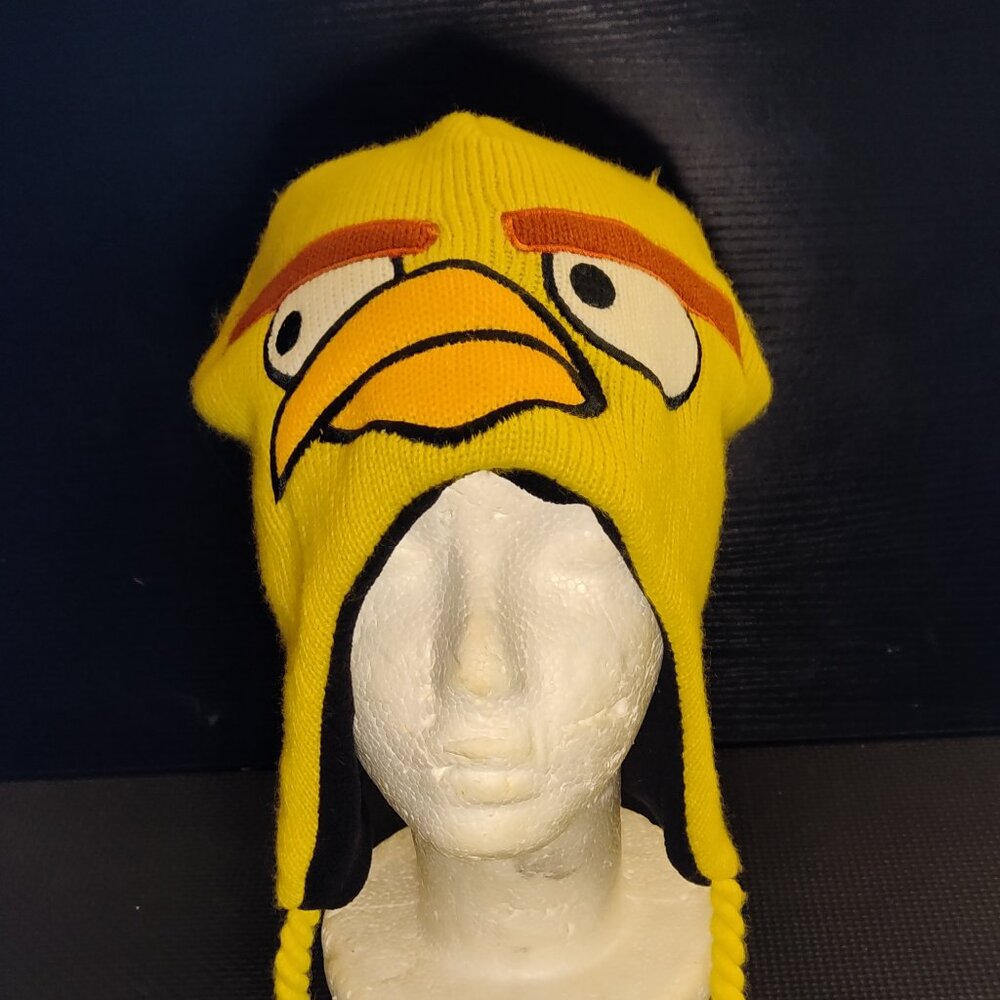 Angry birds Knitted Winter Hat  - Yellow